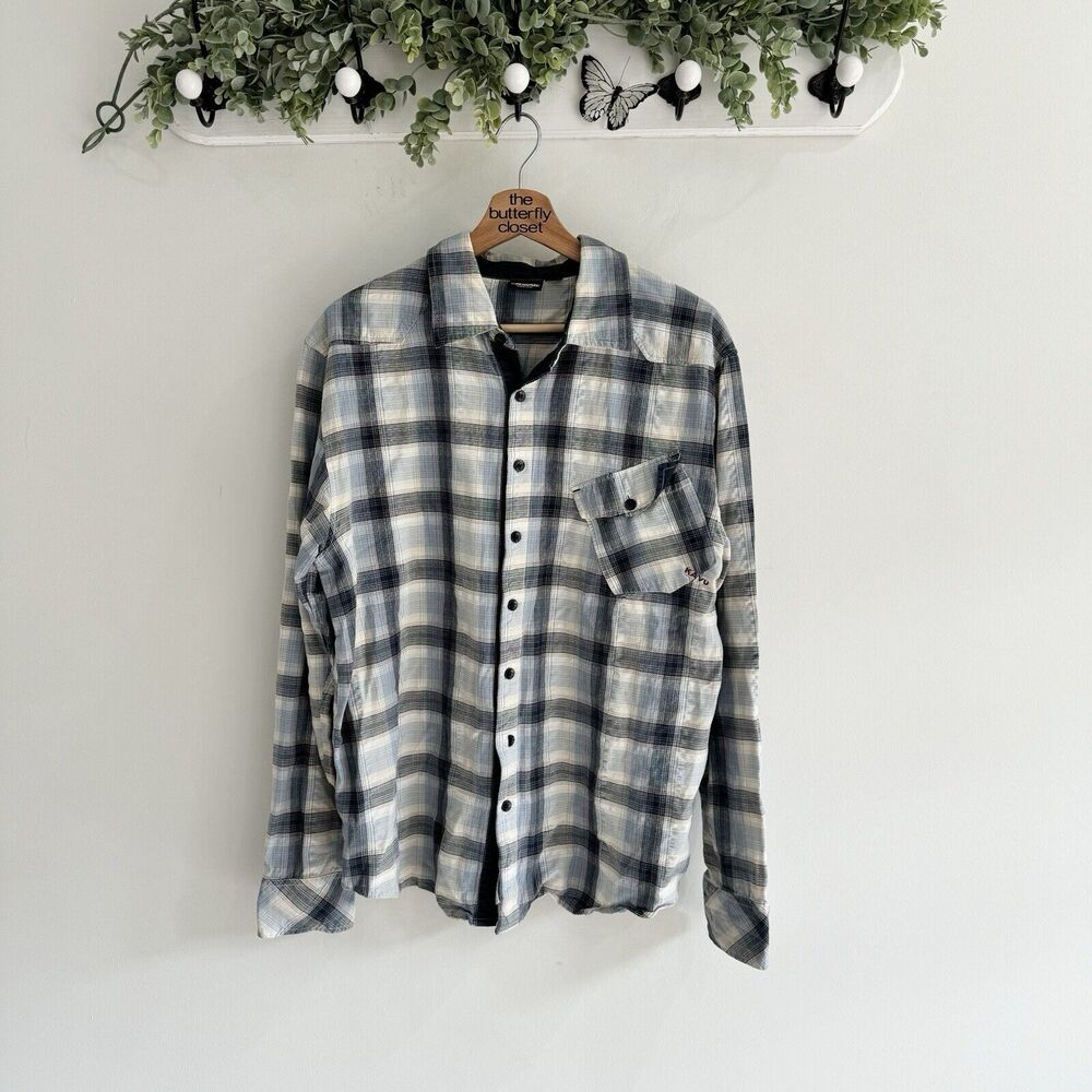 Mens Kavu Plaid Button Down Shirt Pocket Medium